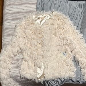 Altar'd State Cream Faux Fur jacket